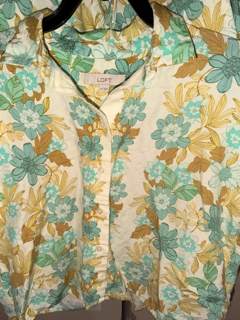 Linen Floral Blouse & Shorts Set Matching Outfit